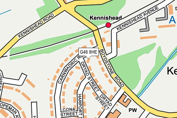 G46 8HE map - OS OpenMap – Local (Ordnance Survey) G46 8HE map - OS OpenMap – Local (Ordnance Survey)