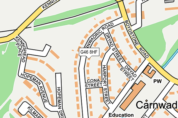 G46 8HF map - OS OpenMap – Local (Ordnance Survey) G46 8HF map - OS OpenMap – Local (Ordnance Survey)