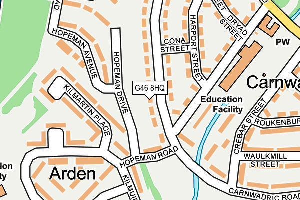 G46 8HQ map - OS OpenMap – Local (Ordnance Survey) G46 8HQ map - OS OpenMap – Local (Ordnance Survey)
