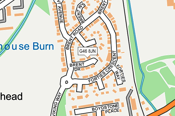 G46 8JN map - OS OpenMap – Local (Ordnance Survey) G46 8JN map - OS OpenMap – Local (Ordnance Survey)