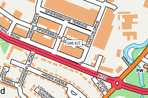 G46 8JT map - OS OpenMap – Local (Ordnance Survey) G46 8JT map - OS OpenMap – Local (Ordnance Survey)