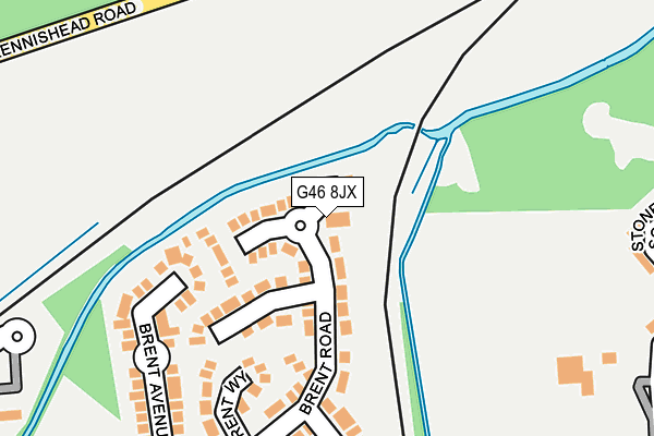 G46 8JX map - OS OpenMap – Local (Ordnance Survey) G46 8JX map - OS OpenMap – Local (Ordnance Survey)