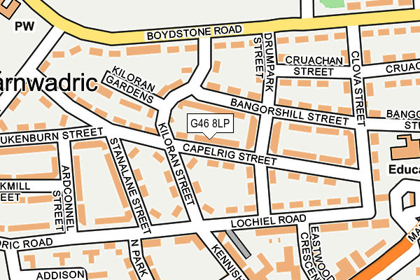 G46 8LP map - OS OpenMap – Local (Ordnance Survey) G46 8LP map - OS OpenMap – Local (Ordnance Survey)