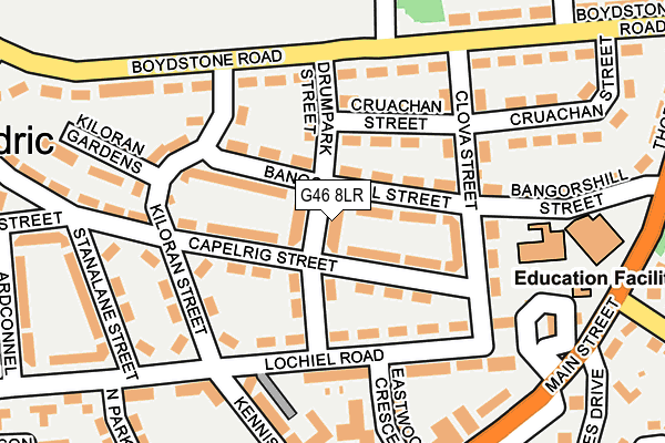 G46 8LR map - OS OpenMap – Local (Ordnance Survey) G46 8LR map - OS OpenMap – Local (Ordnance Survey)