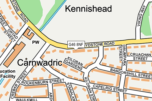 G46 8NF map - OS OpenMap – Local (Ordnance Survey) G46 8NF map - OS OpenMap – Local (Ordnance Survey)
