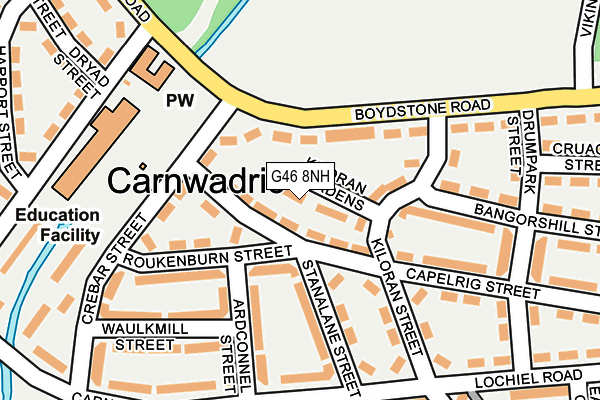 G46 8NH map - OS OpenMap – Local (Ordnance Survey) G46 8NH map - OS OpenMap – Local (Ordnance Survey)