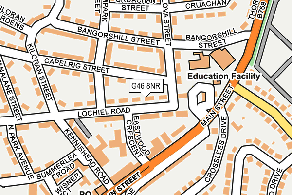 G46 8NR map - OS OpenMap – Local (Ordnance Survey) G46 8NR map - OS OpenMap – Local (Ordnance Survey)