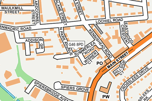 G46 8PD map - OS OpenMap – Local (Ordnance Survey) G46 8PD map - OS OpenMap – Local (Ordnance Survey)