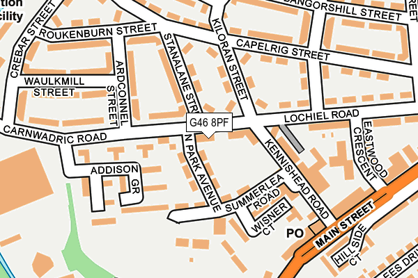G46 8PF map - OS OpenMap – Local (Ordnance Survey) G46 8PF map - OS OpenMap – Local (Ordnance Survey)