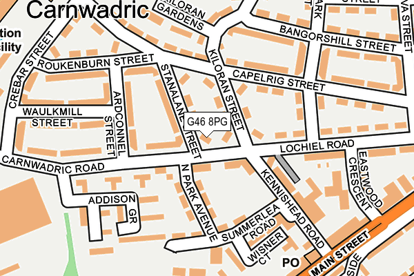 G46 8PG map - OS OpenMap – Local (Ordnance Survey) G46 8PG map - OS OpenMap – Local (Ordnance Survey)