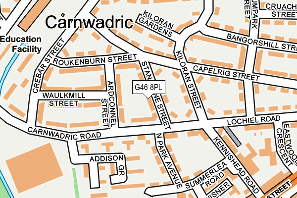 G46 8PL map - OS OpenMap – Local (Ordnance Survey) G46 8PL map - OS OpenMap – Local (Ordnance Survey)