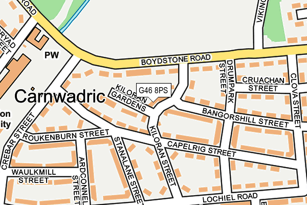 G46 8PS map - OS OpenMap – Local (Ordnance Survey) G46 8PS map - OS OpenMap – Local (Ordnance Survey)