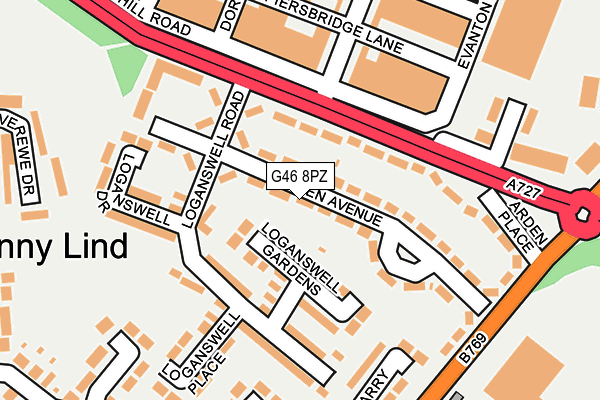 G46 8PZ map - OS OpenMap – Local (Ordnance Survey) G46 8PZ map - OS OpenMap – Local (Ordnance Survey)