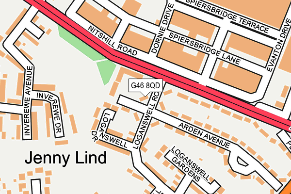 G46 8QD map - OS OpenMap – Local (Ordnance Survey) G46 8QD map - OS OpenMap – Local (Ordnance Survey)