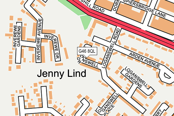 G46 8QL map - OS OpenMap – Local (Ordnance Survey) G46 8QL map - OS OpenMap – Local (Ordnance Survey)