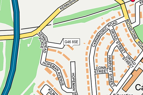 G46 8SE map - OS OpenMap – Local (Ordnance Survey) G46 8SE map - OS OpenMap – Local (Ordnance Survey)