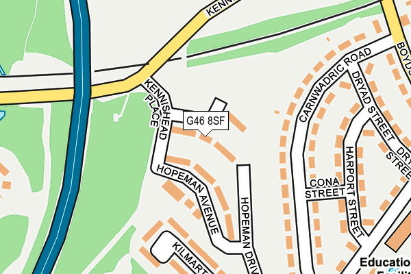 G46 8SF map - OS OpenMap – Local (Ordnance Survey) G46 8SF map - OS OpenMap – Local (Ordnance Survey)