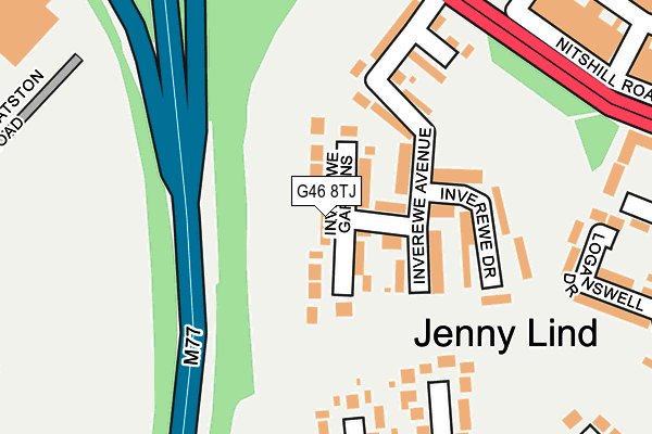 G46 8TJ map - OS OpenMap – Local (Ordnance Survey) G46 8TJ map - OS OpenMap – Local (Ordnance Survey)