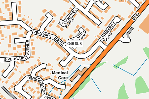 G46 8UB map - OS OpenMap – Local (Ordnance Survey) G46 8UB map - OS OpenMap – Local (Ordnance Survey)