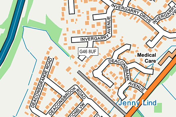 G46 8UF map - OS OpenMap – Local (Ordnance Survey) G46 8UF map - OS OpenMap – Local (Ordnance Survey)