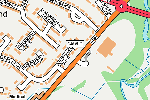 G46 8UG map - OS OpenMap – Local (Ordnance Survey) G46 8UG map - OS OpenMap – Local (Ordnance Survey)