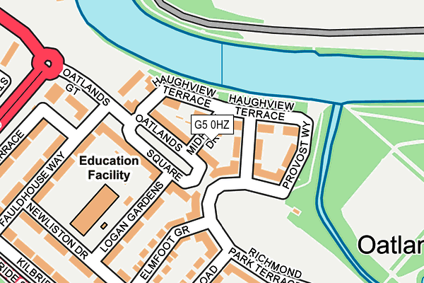 G5 0HZ map - OS OpenMap – Local (Ordnance Survey)