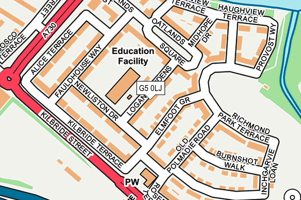 G5 0LJ map - OS OpenMap – Local (Ordnance Survey)
