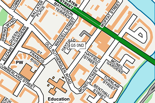 G5 0ND map - OS OpenMap – Local (Ordnance Survey)