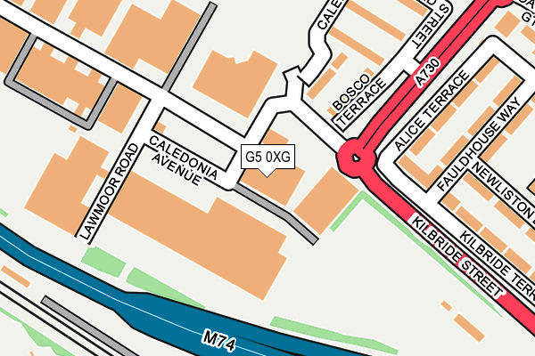 G5 0XG map - OS OpenMap – Local (Ordnance Survey)