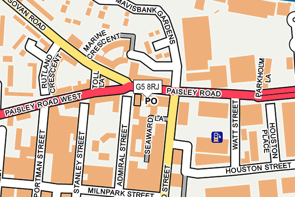 G5 8RJ map - OS OpenMap – Local (Ordnance Survey)