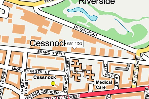G51 1DG map - OS OpenMap – Local (Ordnance Survey)