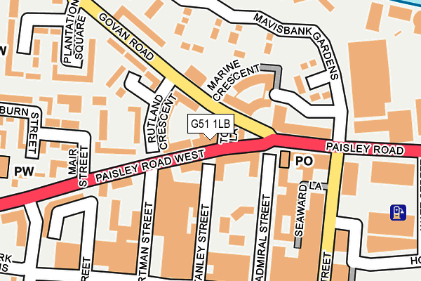 G51 1LB map - OS OpenMap – Local (Ordnance Survey) G51 1LB map - OS OpenMap – Local (Ordnance Survey)