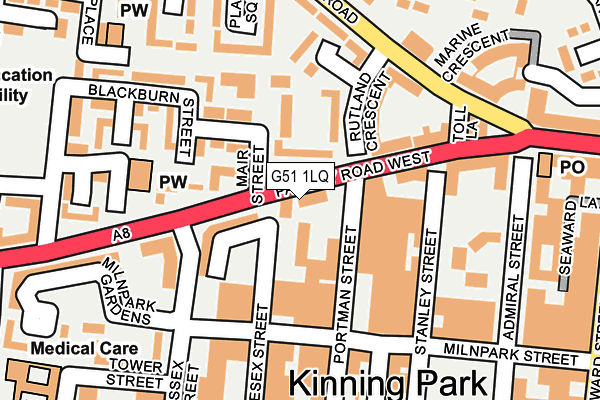 G51 1LQ map - OS OpenMap – Local (Ordnance Survey) G51 1LQ map - OS OpenMap – Local (Ordnance Survey)