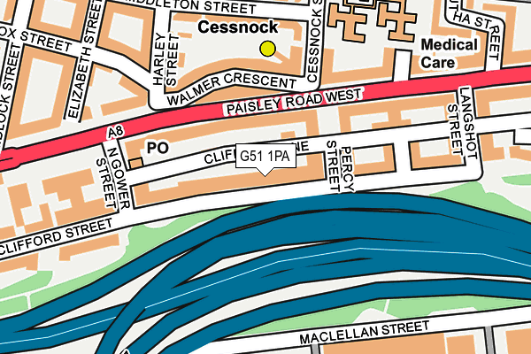 G51 1PA map - OS OpenMap – Local (Ordnance Survey) G51 1PA map - OS OpenMap – Local (Ordnance Survey)