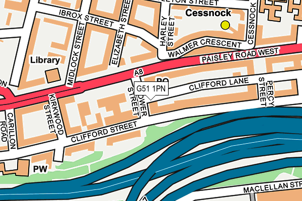 G51 1PN map - OS OpenMap – Local (Ordnance Survey)