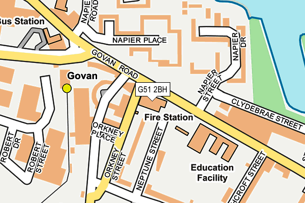 G51 2BH map - OS OpenMap – Local (Ordnance Survey) G51 2BH map - OS OpenMap – Local (Ordnance Survey)