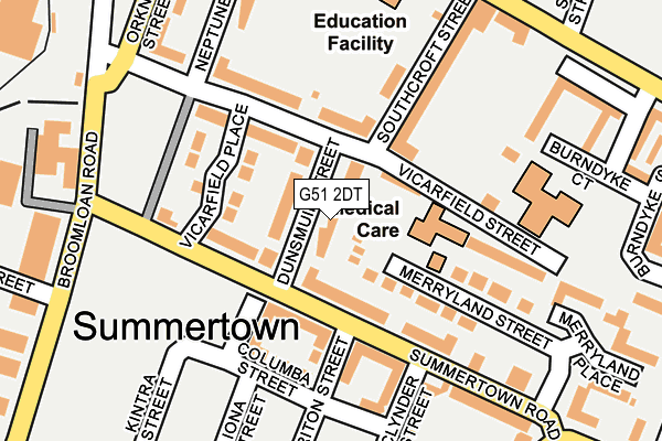 G51 2DT map - OS OpenMap – Local (Ordnance Survey)