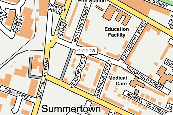 G51 2DW map - OS OpenMap – Local (Ordnance Survey) G51 2DW map - OS OpenMap – Local (Ordnance Survey)