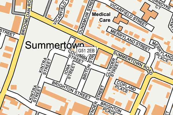 G51 2EB map - OS OpenMap – Local (Ordnance Survey)