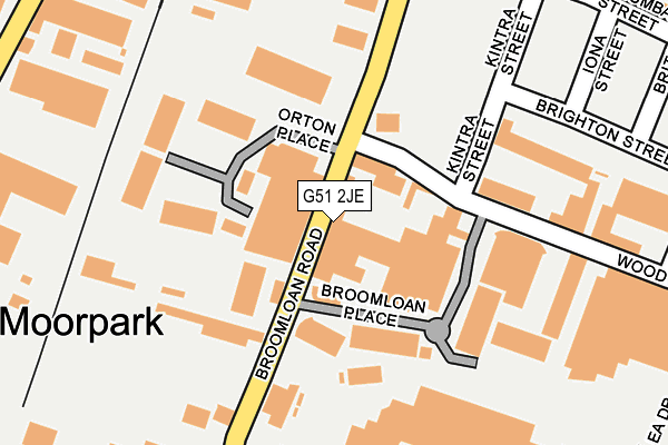 G51 2JE map - OS OpenMap – Local (Ordnance Survey)