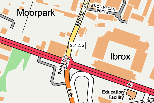 G51 2JG map - OS OpenMap – Local (Ordnance Survey) G51 2JG map - OS OpenMap – Local (Ordnance Survey)