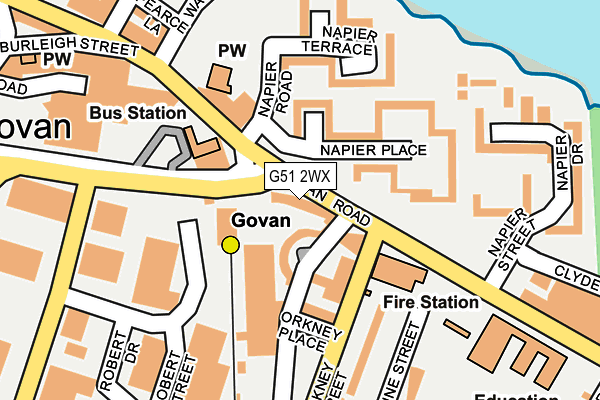 G51 2WX map - OS OpenMap – Local (Ordnance Survey) G51 2WX map - OS OpenMap – Local (Ordnance Survey)