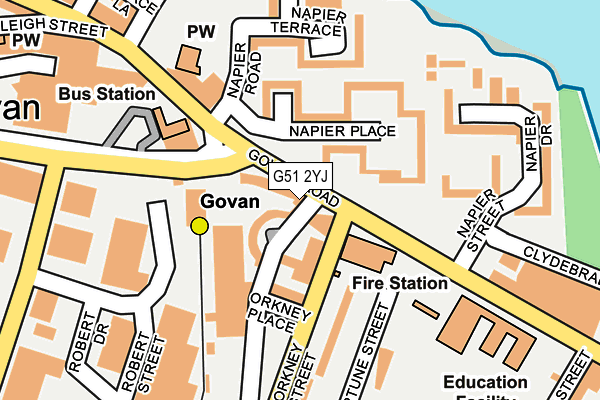 G51 2YJ map - OS OpenMap – Local (Ordnance Survey)