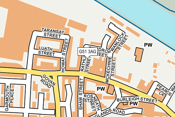G51 3AG map - OS OpenMap – Local (Ordnance Survey)