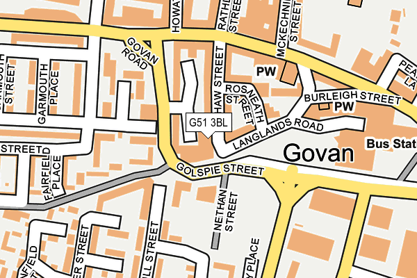 G51 3BL map - OS OpenMap – Local (Ordnance Survey) G51 3BL map - OS OpenMap – Local (Ordnance Survey)