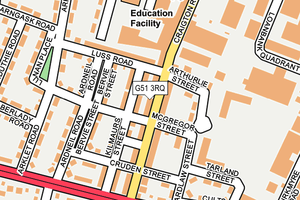 G51 3RQ map - OS OpenMap – Local (Ordnance Survey) G51 3RQ map - OS OpenMap – Local (Ordnance Survey)