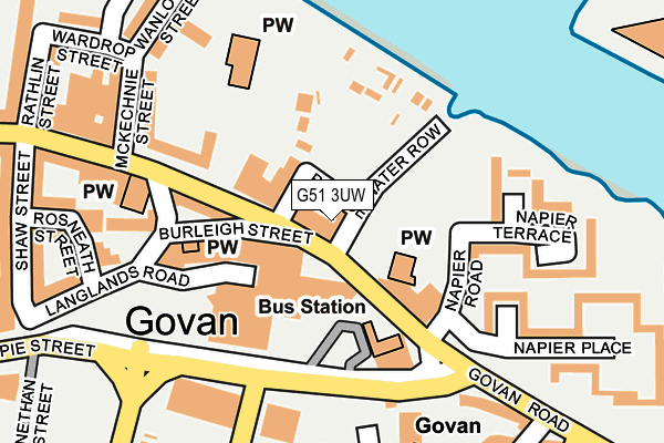 G51 3UW map - OS OpenMap – Local (Ordnance Survey) G51 3UW map - OS OpenMap – Local (Ordnance Survey)