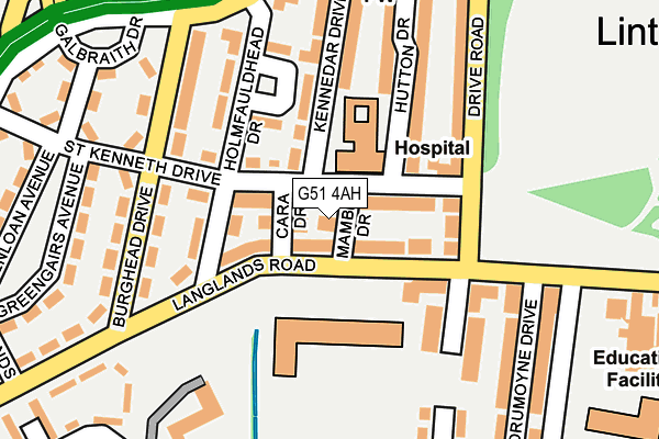 G51 4AH map - OS OpenMap – Local (Ordnance Survey) G51 4AH map - OS OpenMap – Local (Ordnance Survey)