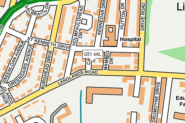 G51 4AL map - OS OpenMap – Local (Ordnance Survey) G51 4AL map - OS OpenMap – Local (Ordnance Survey)
