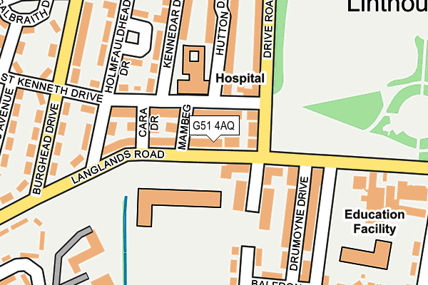 G51 4AQ map - OS OpenMap – Local (Ordnance Survey) G51 4AQ map - OS OpenMap – Local (Ordnance Survey)